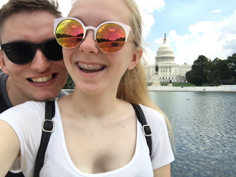The first time Mark came to America to visit!