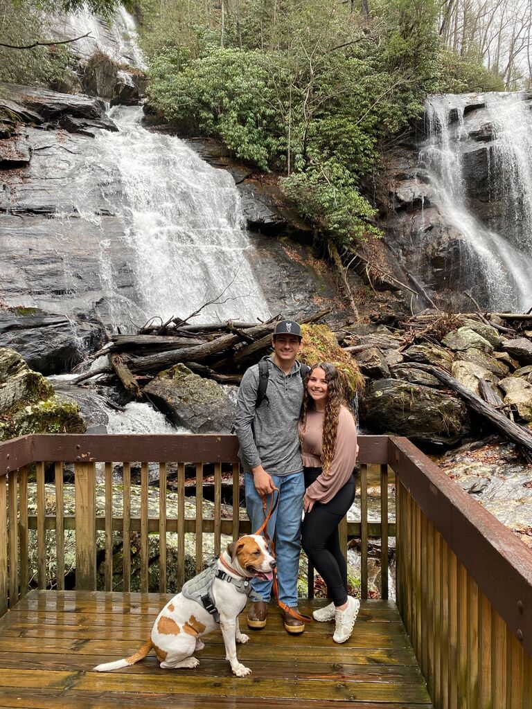 Our first out of state trip with just the two of us(and hank lol).