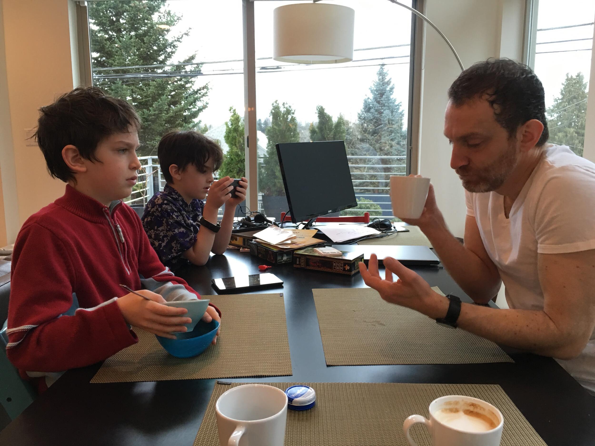 Lucian also loves having philosophical discussions since a young age, while Rafi's interests are elsewhere