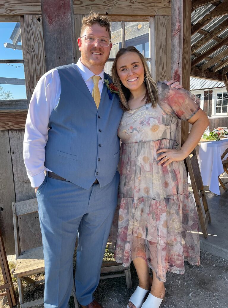 Todd's best friend got married (and we celebrated 1 year until our own wedding)
