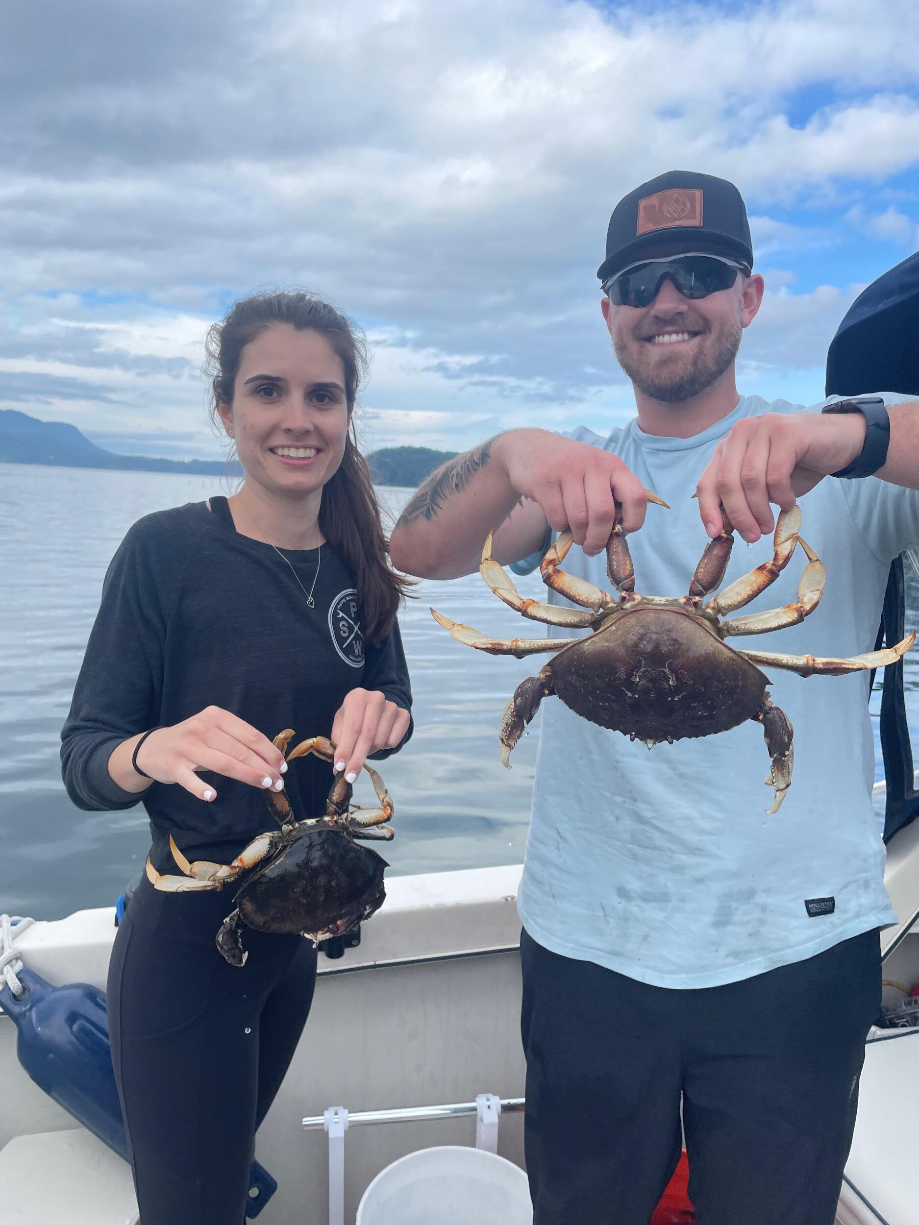 Lizzie's first time crabbing in Hood Canal, Wa. 