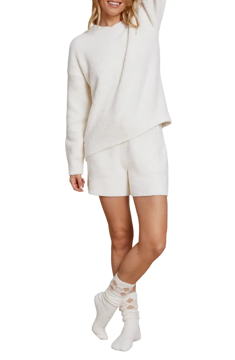 long sleeve hoodie and shorts set