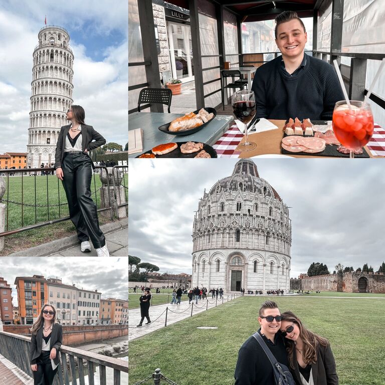 Celebrating Matt's 21st in Pisa!