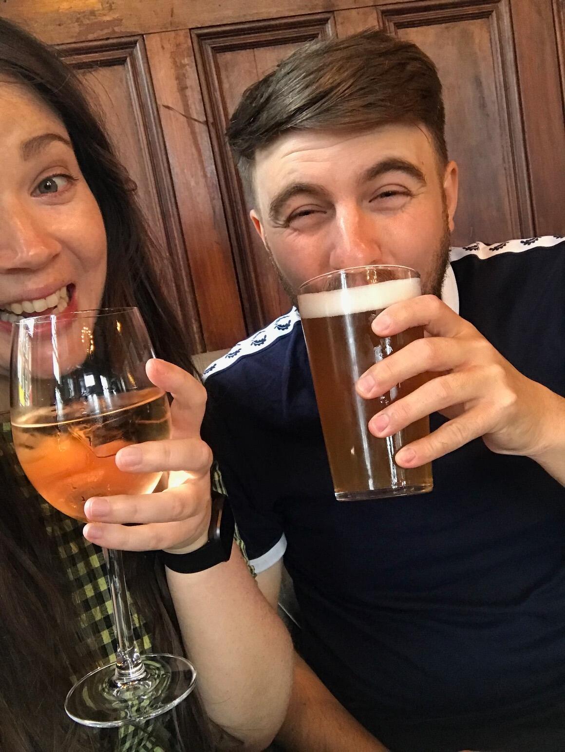 Overjoyed to be allowed in pubs again following various lockdowns