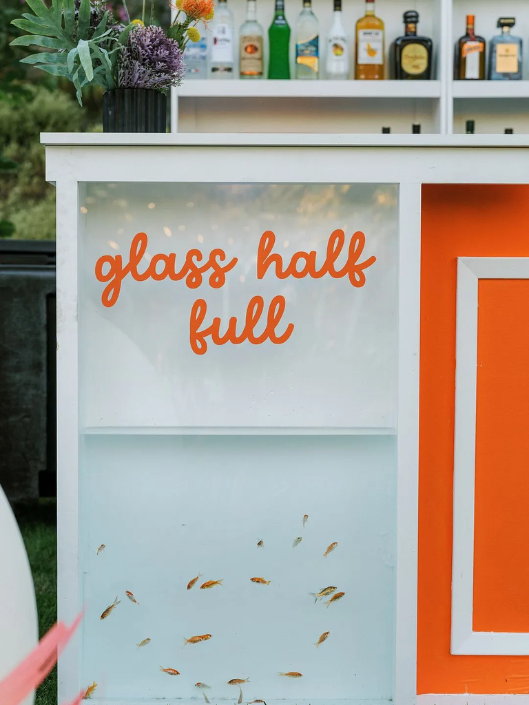 Aquamarine and Orange Wedding Colors