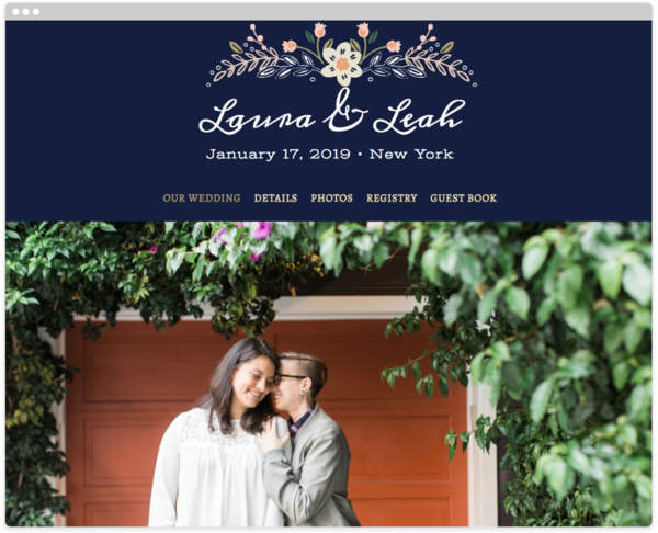 Wildflower Crest Wedding Website Template, The Knot