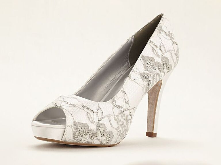 Lace wedding clearance shoes for bride