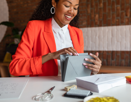 Woman sending out invitations, wedding invitation reciprocation