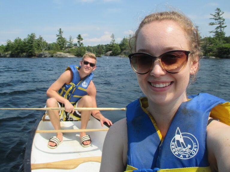 Spent our 1st anniversary canoeing at Charleston Lake Provincial Park. This was also our first camping trip together.