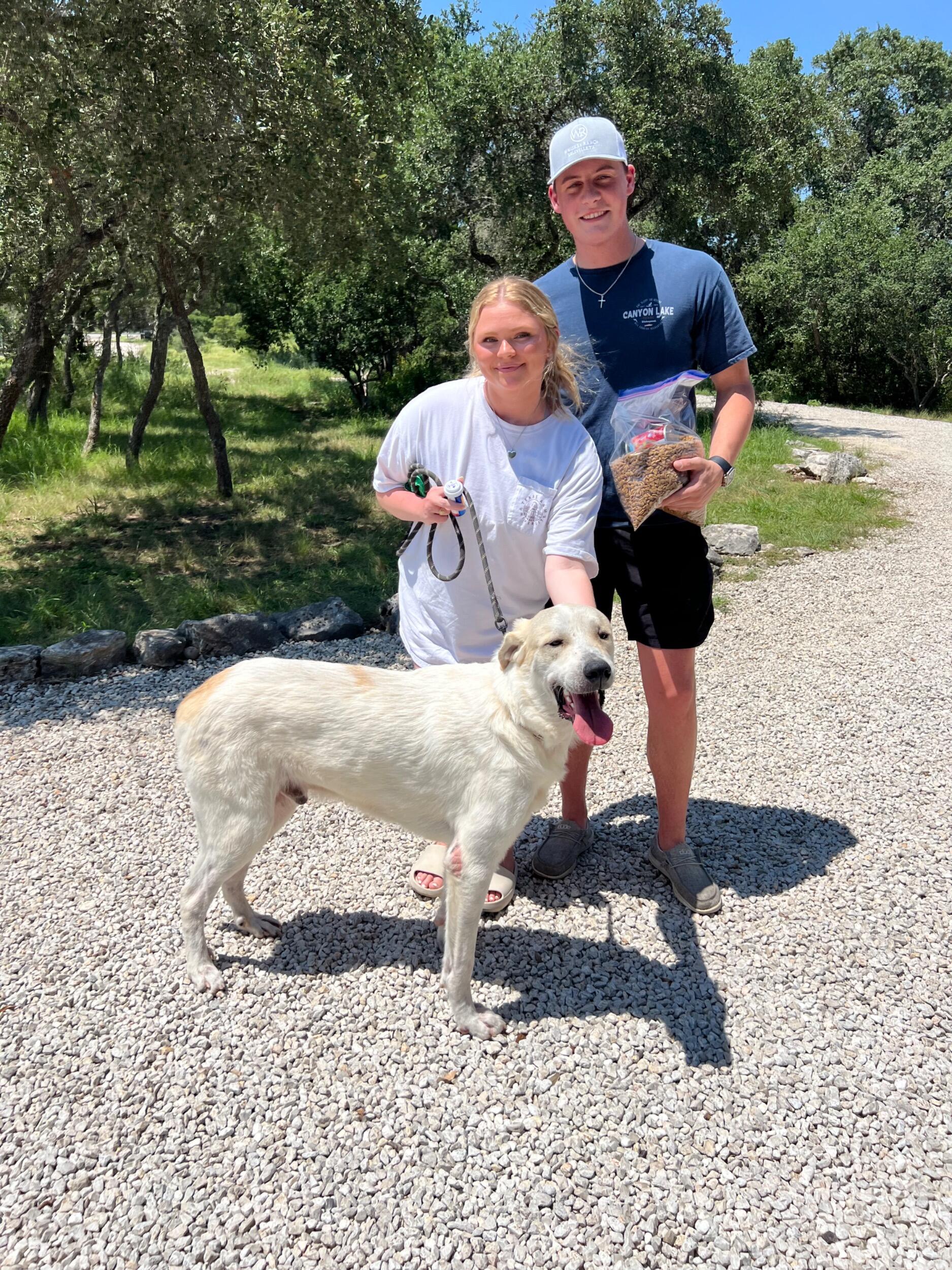 Euan & Kayla made a day trip to New Braunfels to pick up their rescue dog Cash!