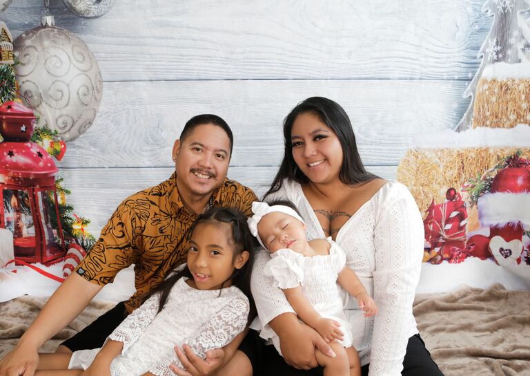 Annual Christmas pics with our lovely girls. Diana slept as soon as we started taking pics. Aleigha knew her exact angles.