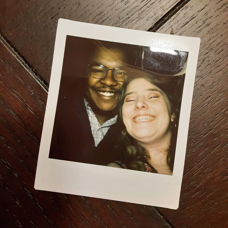 First Valentine's Day together -- celebrated with homemade chicken alfredo and watched "Hairspray."
