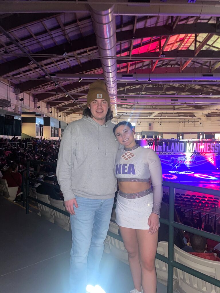 Oh how the tables have turned! Caleb traveled around with Sarah as she started her first year of competitive cheerleading. They went to Pittsburgh, Ohio, Maryland, and Virgina.