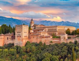 View of the beautiful Alhambra Palace, Granada