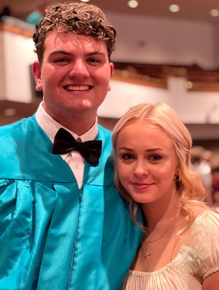 We met through some mutual friends and really hit it off right away, we started dating just a few days before Brady’s graduation.