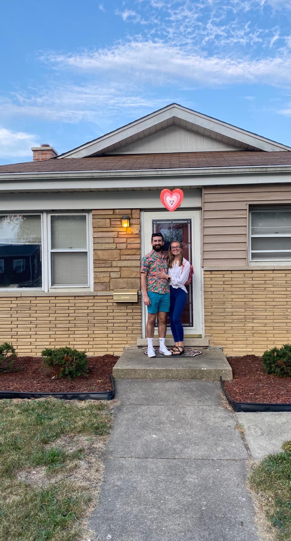 Moving into our first house.