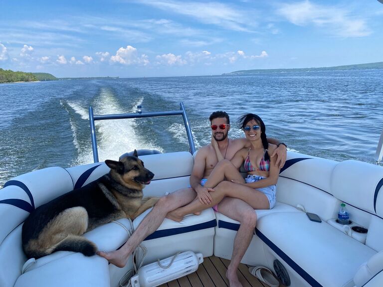 So many adventures with our dog Max riding along with us.