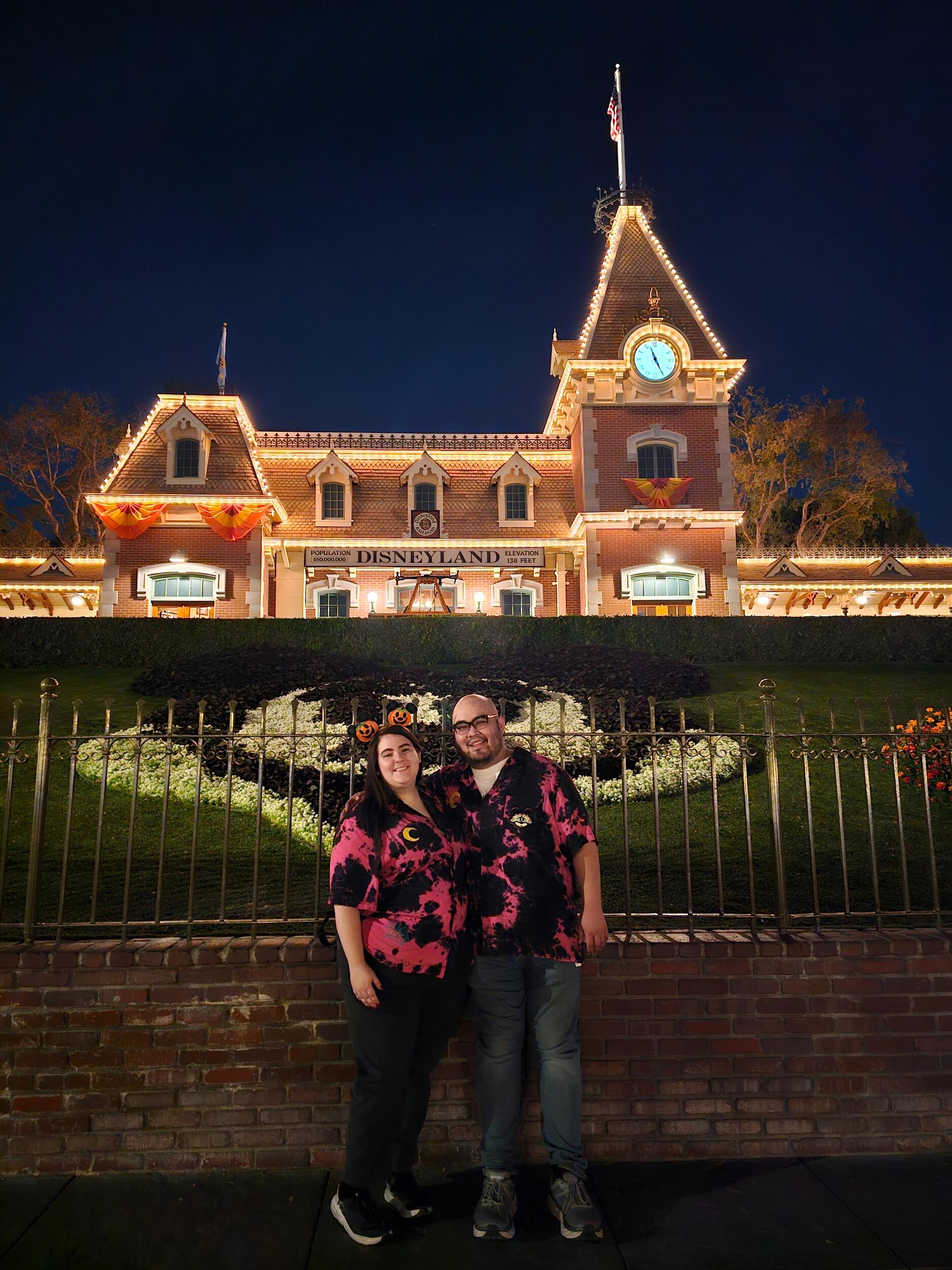 Even got Brent to wear a matching Disney shirt!