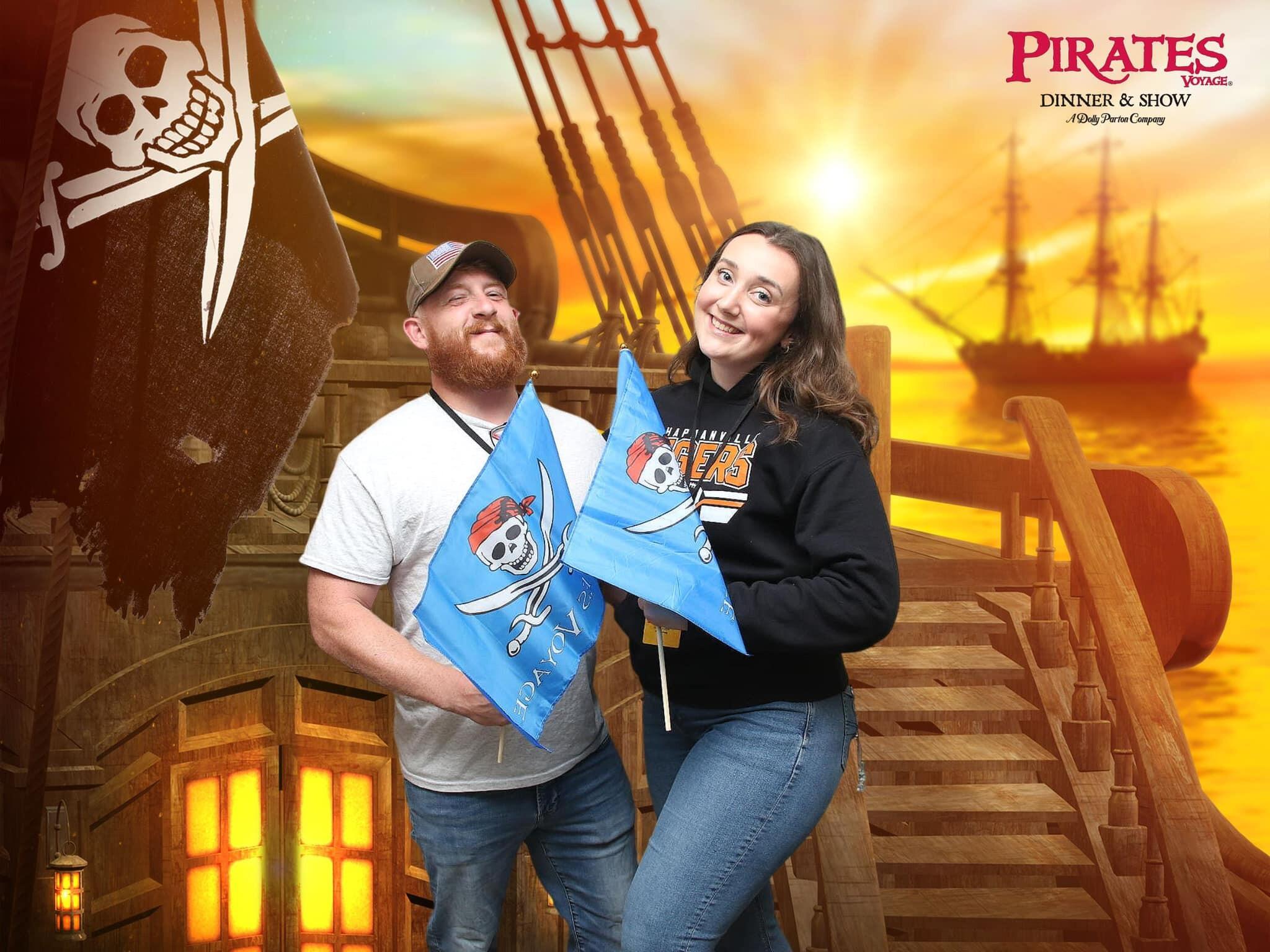 Our first vacation together! We went to Pigeon Forge, Tennessee. We went to Dollywood and Pirate Voyage! Pirate Voyage was David and I's favorite!