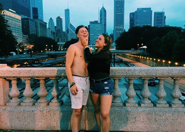 Nic asked me to be his girlfriend at Lollapalooza in Grant Park, Chicago after only knowing each other for 8 days