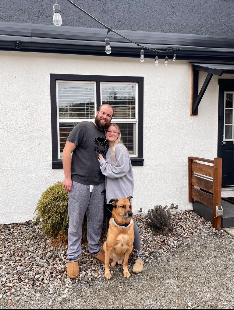 This was taken on Devin’s 26th birthday. Our last photo at the first place we lived together and the end of living in BC! 