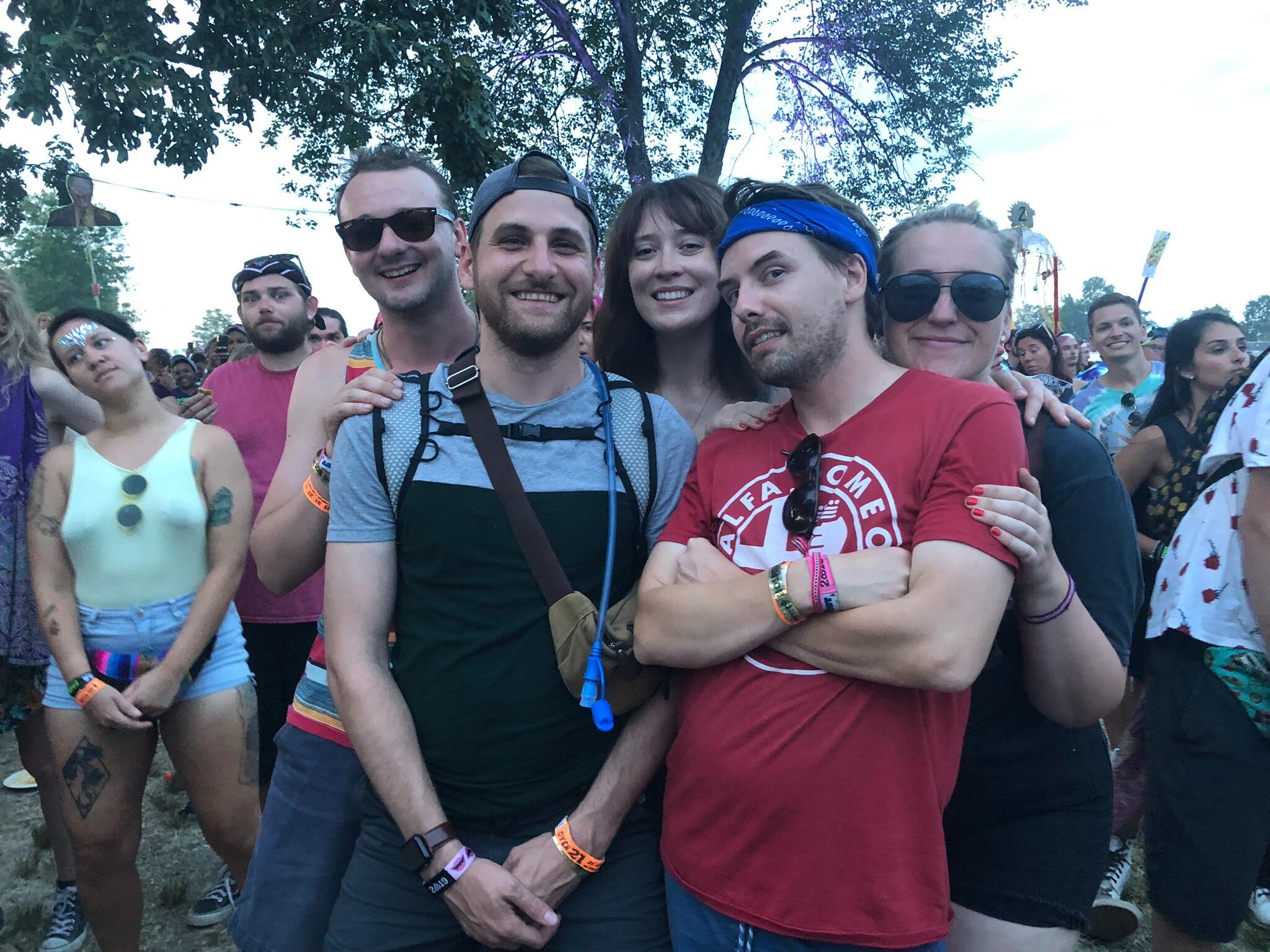 Another Bonnaroo with their long-time friends -  Phil, Randy, and Carly.