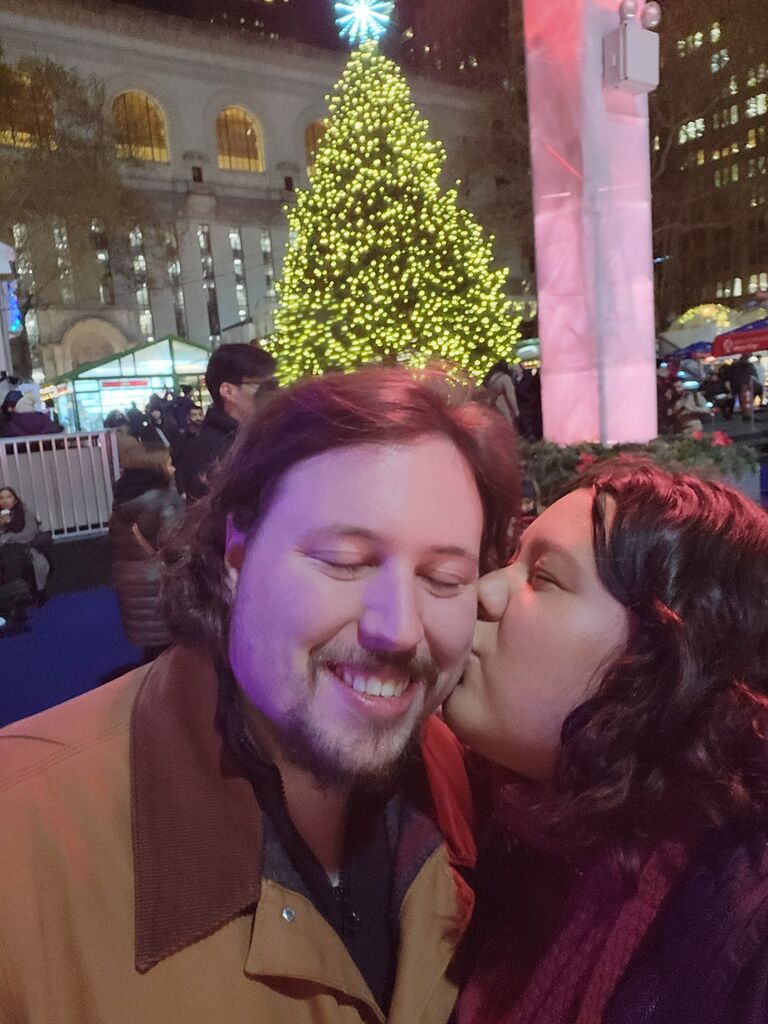 Seeing the Rockefeller Center Christmas Tree as a couple