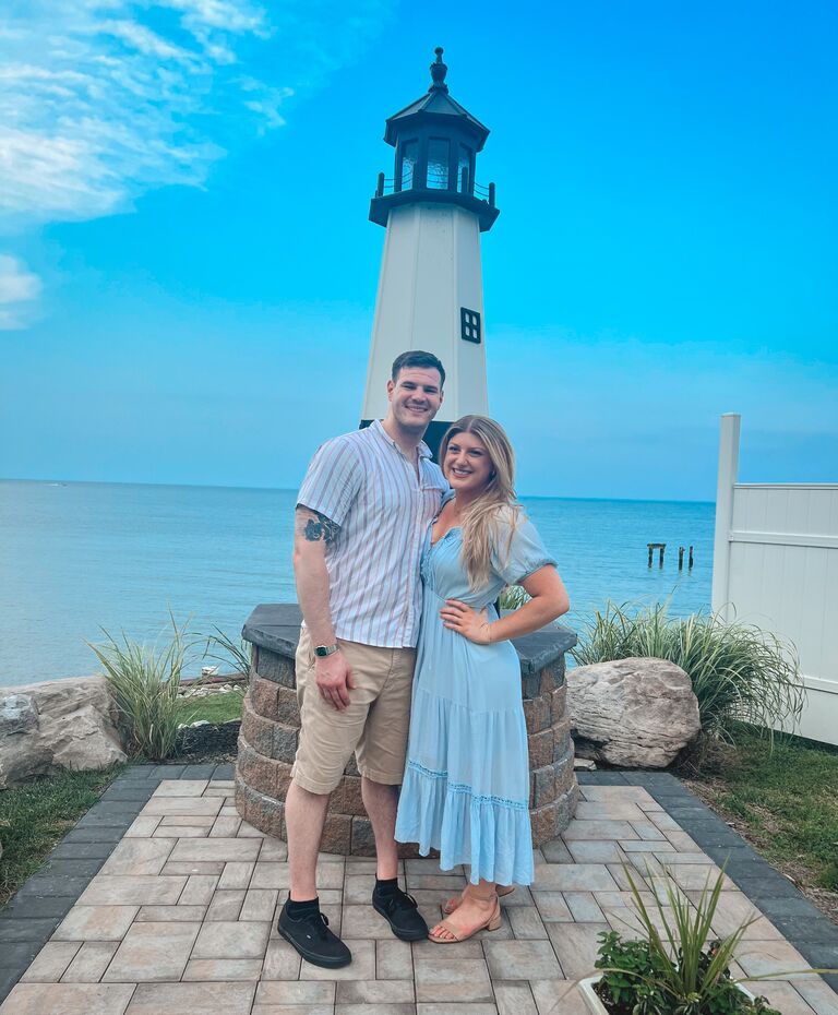 Celebrating our first wedding together for Aunt Elizabeth
