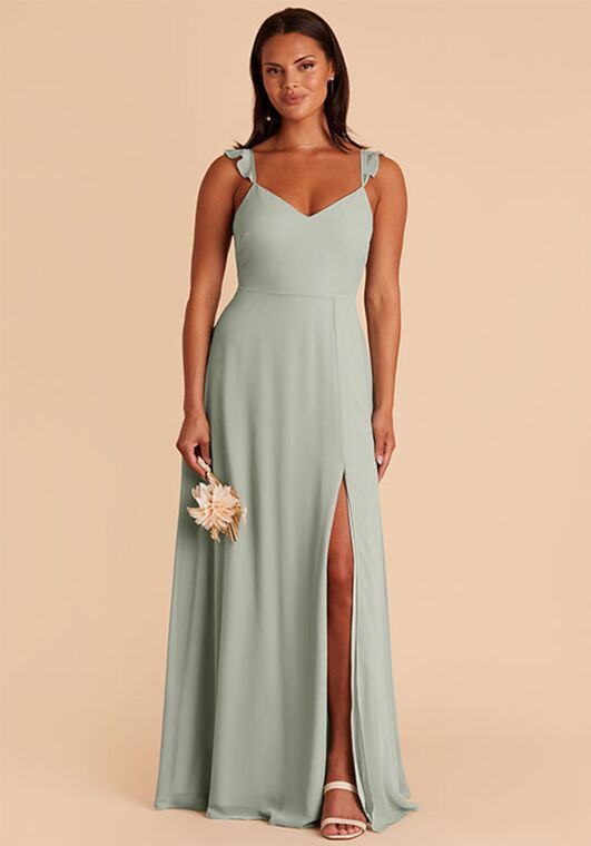 slim fit dress slacks River Chiffon Modern Wedding Dress main image 0