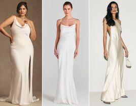 Three slip wedding dresses