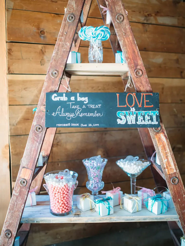 Engagement party candy table idea