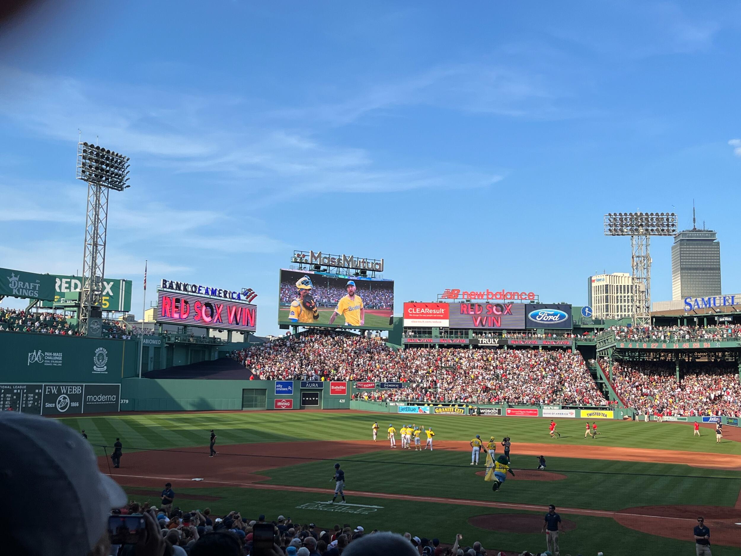 Red Sox WIN!
Crochet pitches shutout and complete game against Tampa Bay!
Fenway Park Boston MA