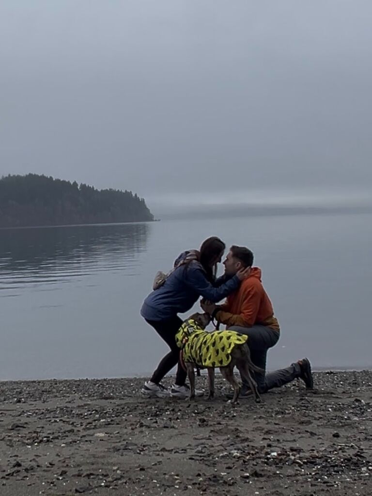 Bryce proposed, Aubrey said YES!