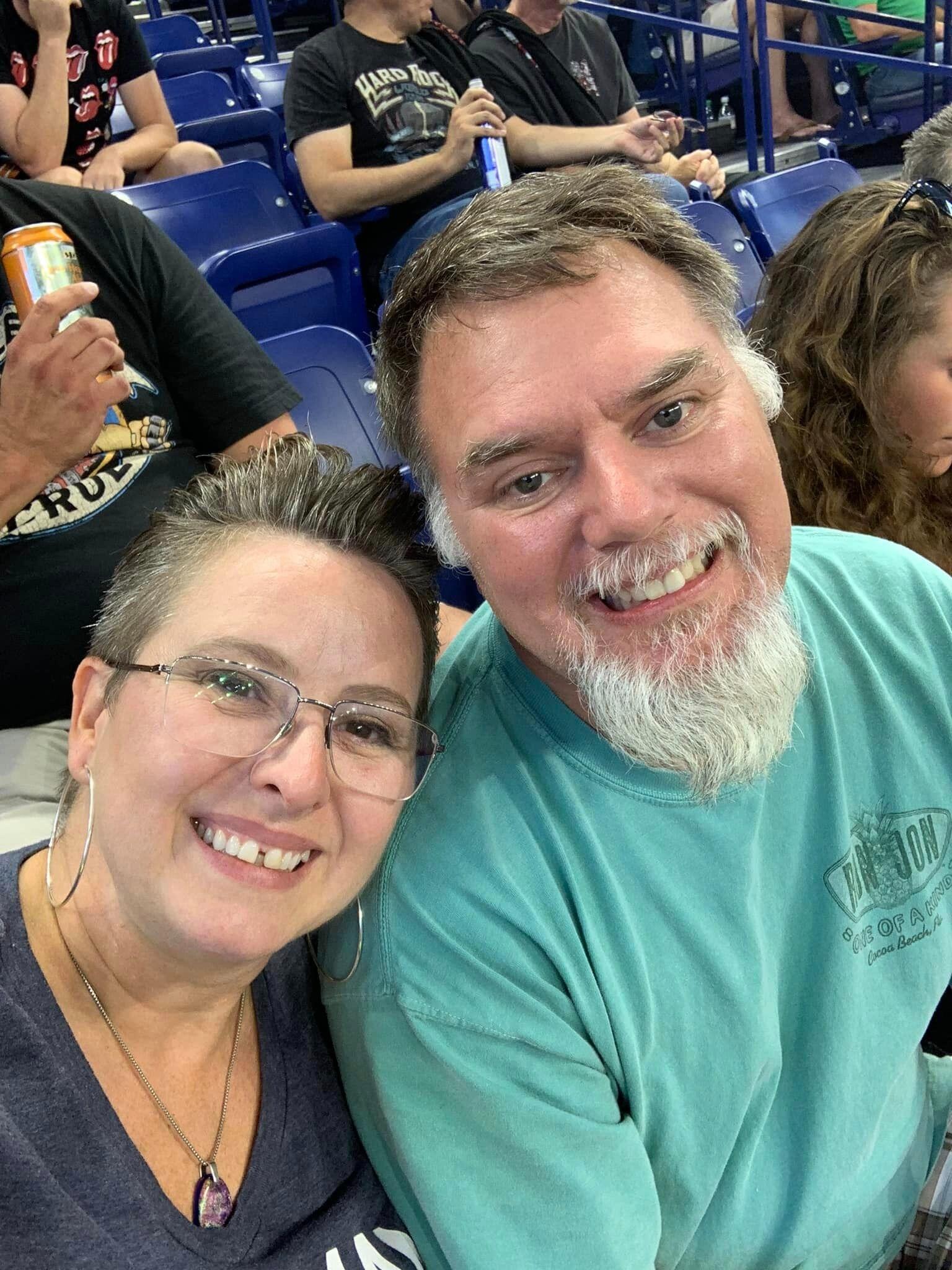 Motley Crew concert in Indianapolis with his sister and her husband. Fun night!! Great laughs.