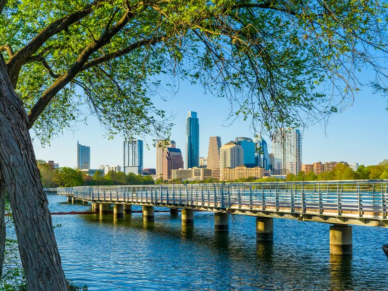 Austin skyline op water