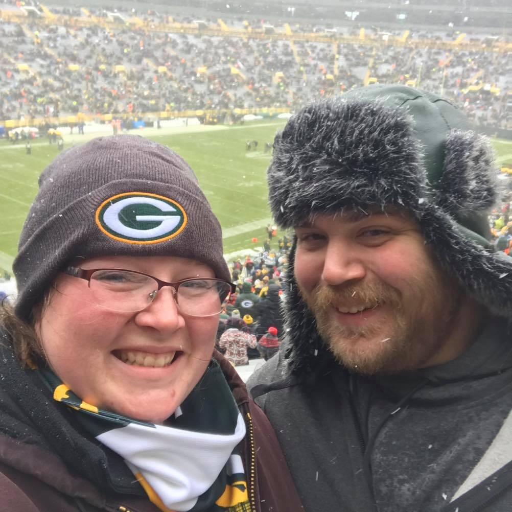 Then we made the pilgrimage to Lambeau Field. Tickets were cheep, the weather was bad, we had a great time. 