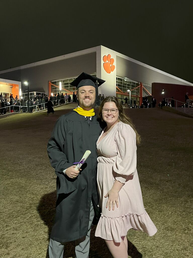 Celebrating Kyle's Graduation with his Master's Degree!
