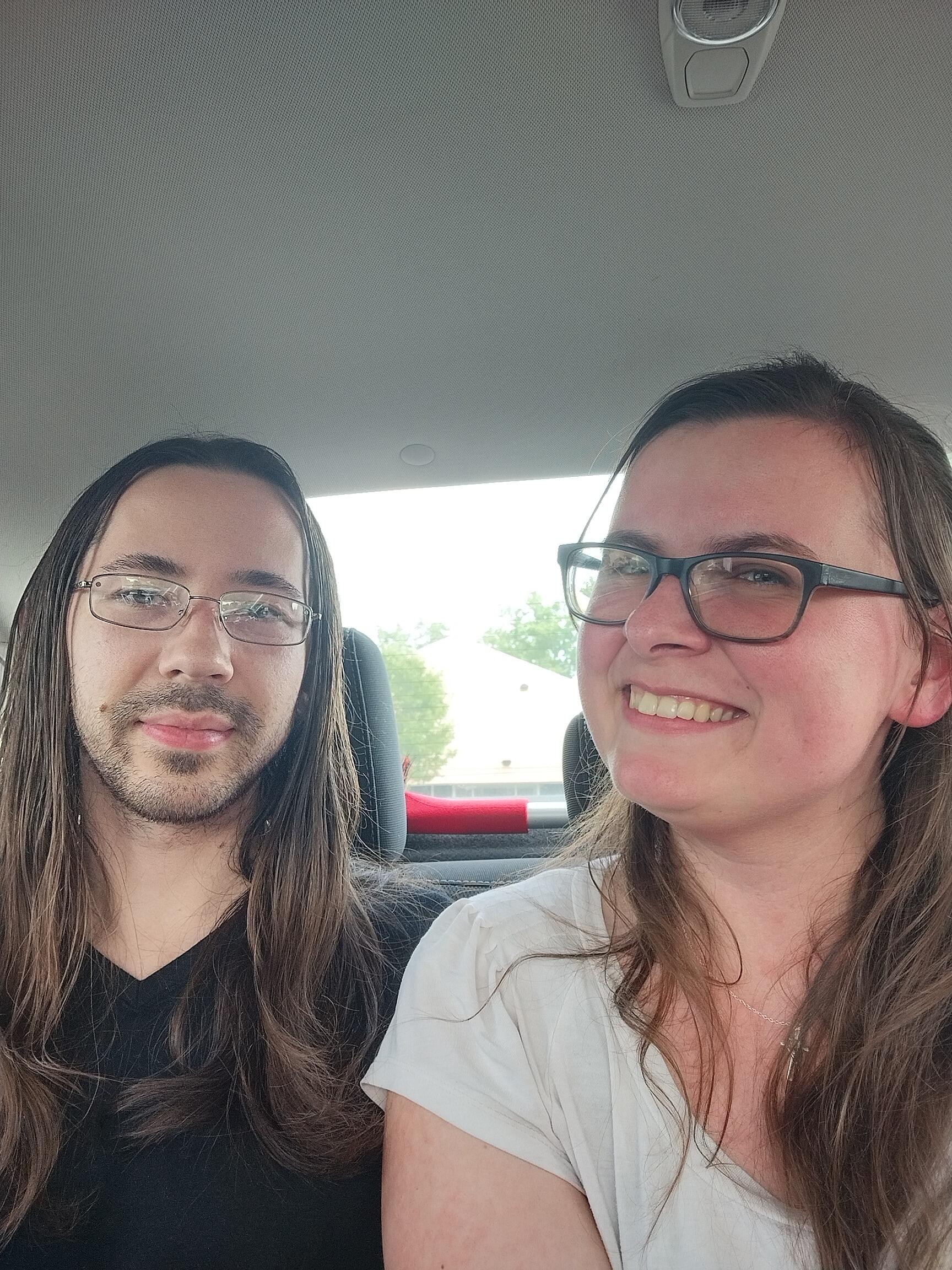 Our first picture together. This was after work in Monroe, MI. 