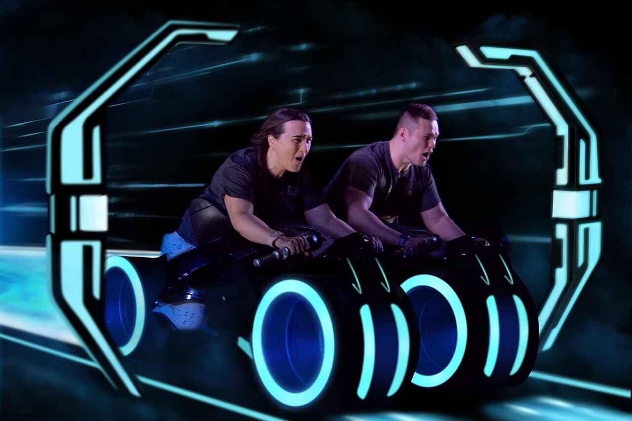 Riding Tron at the Magic Kingdom