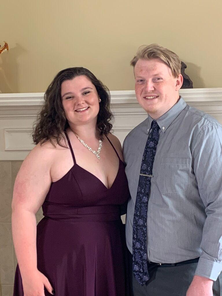 Our first wedding together. Mici unfortunately never had a senior prom due to Covid but she had bought this beautiful dress. I knew I had to match her as she was so excited to wear this dress.