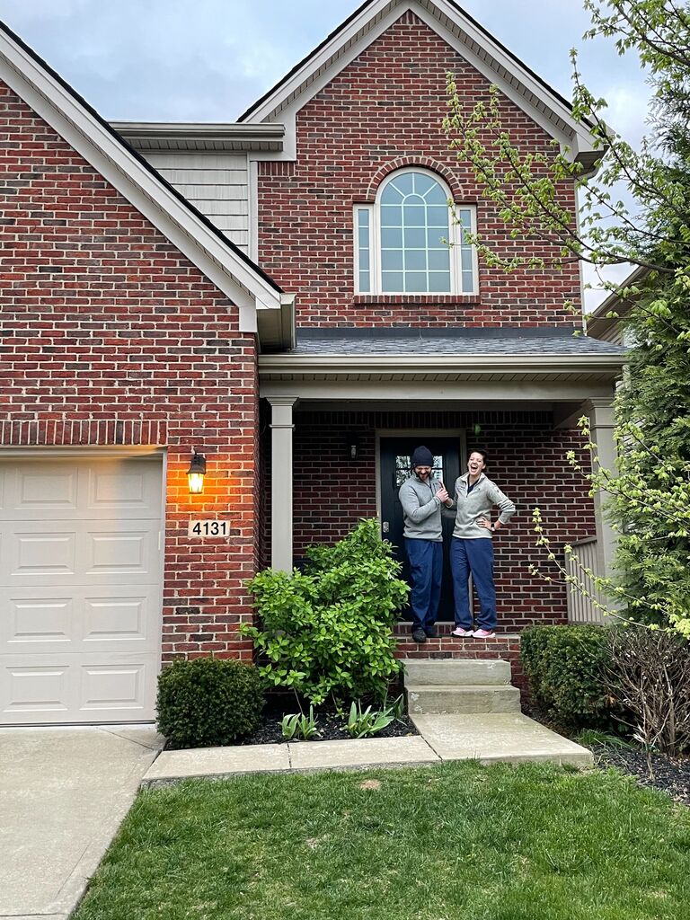 Officially homeowners! I can't tell you what I did to get that reaction from him... but that was the first of innumerable laughs in this house.