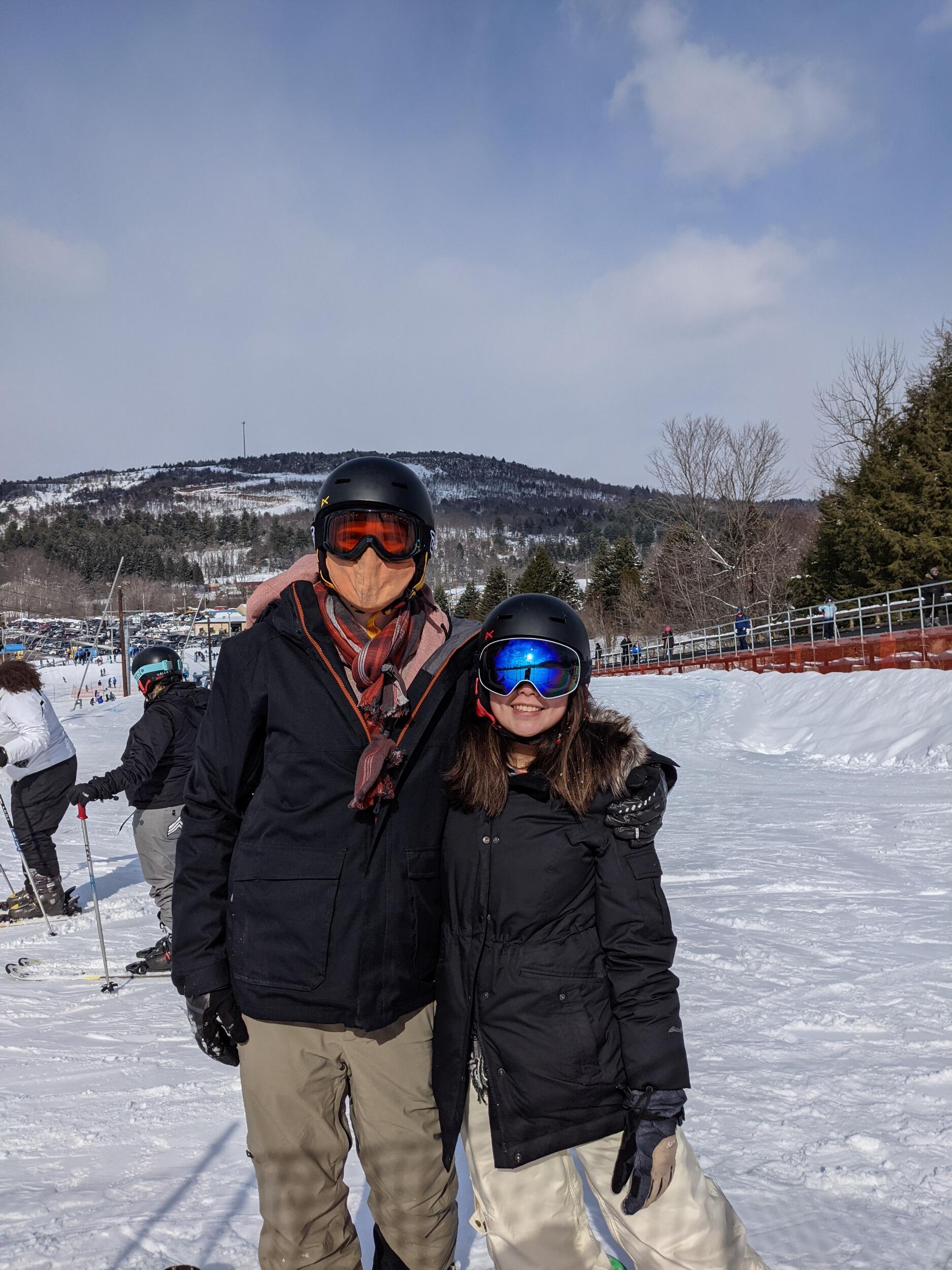 We push each other to try new things and to keep expanding ourselves. Olivia is a snowboarding newbie but she hits the slopes and has fun despite coming off the mountain super sore!