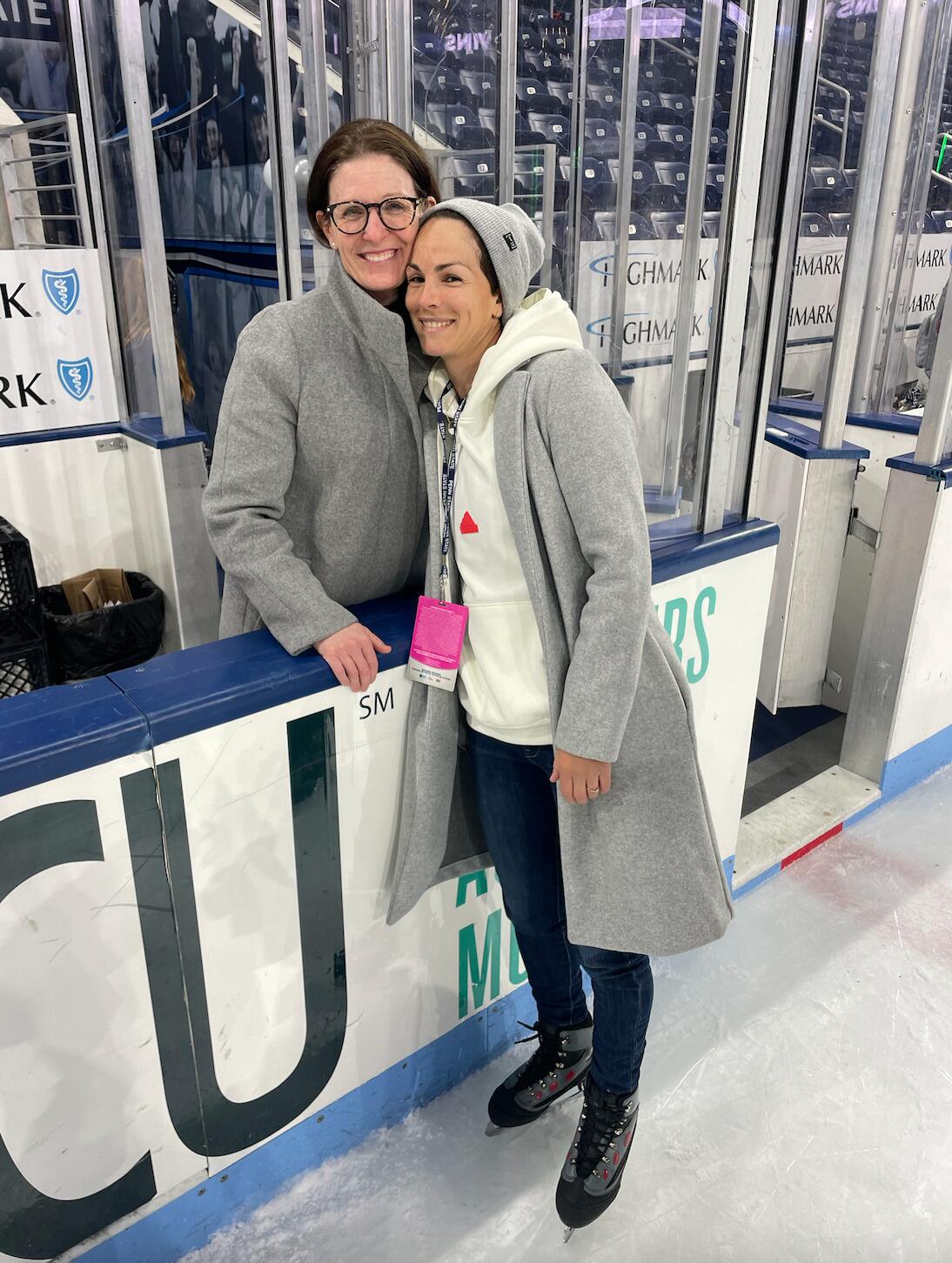 Kelly made the trip up to State College for Senior Day and surprised Allison during the team's post game skate! 