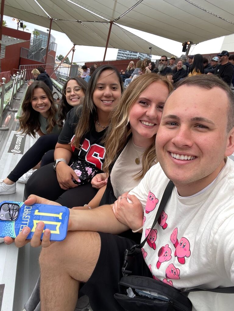 Joseph and Myah travel to California with friends. 