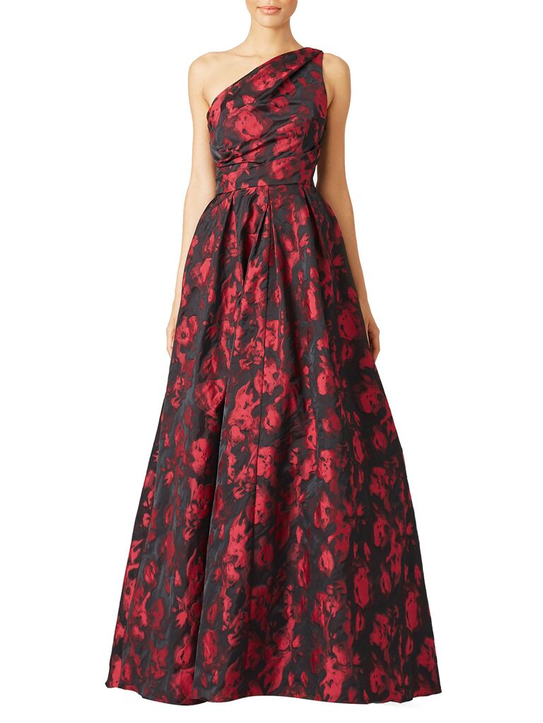 floral black tie dress