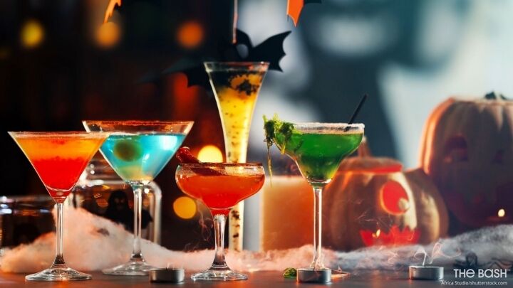 Spooky Halloween Zoom Background - Cocktails 