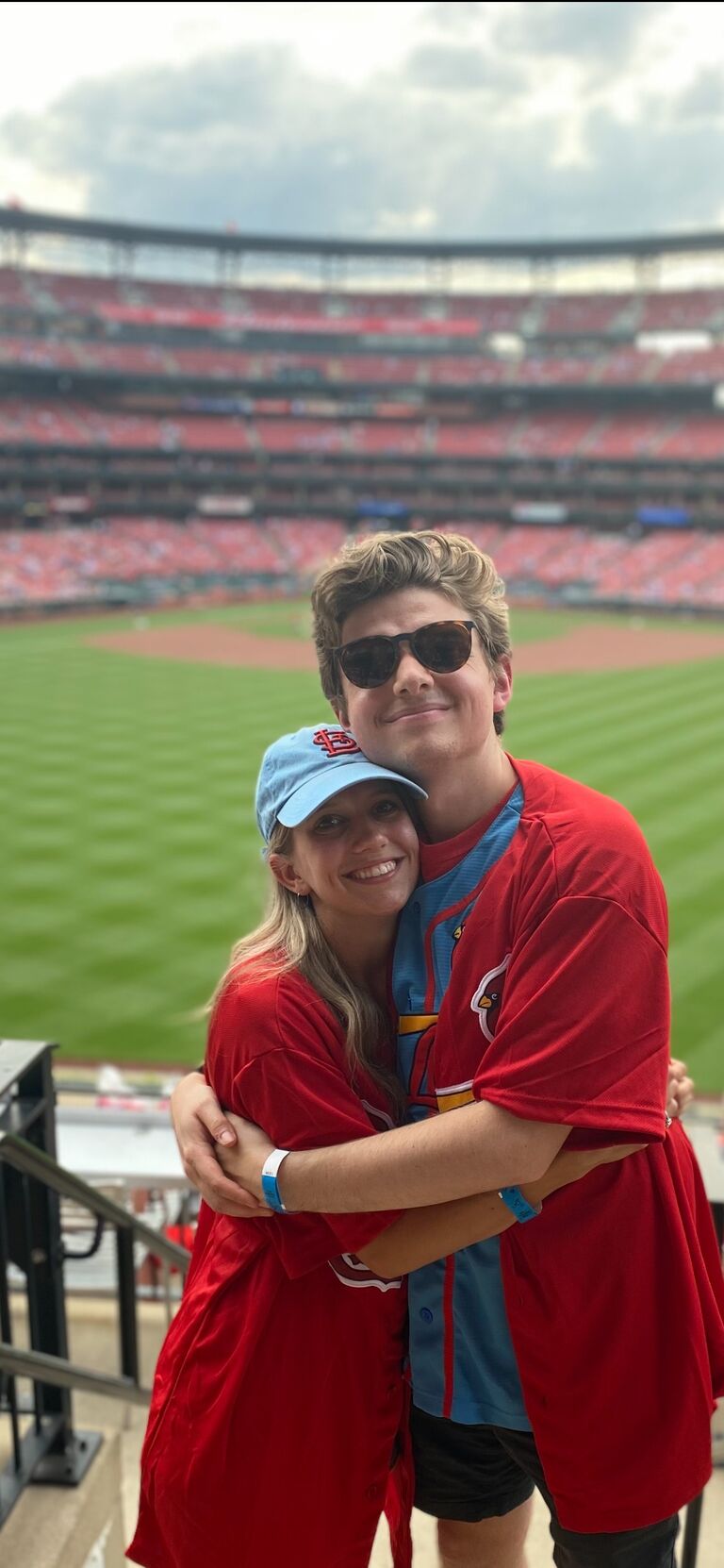 Seeing The Cardinals play some baseball in St. Louis with Noah's family