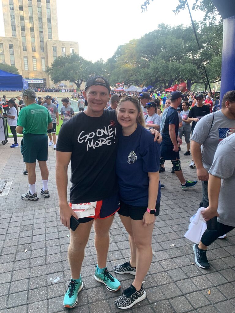 Mason ran the 9-11 hero’s run 5k.