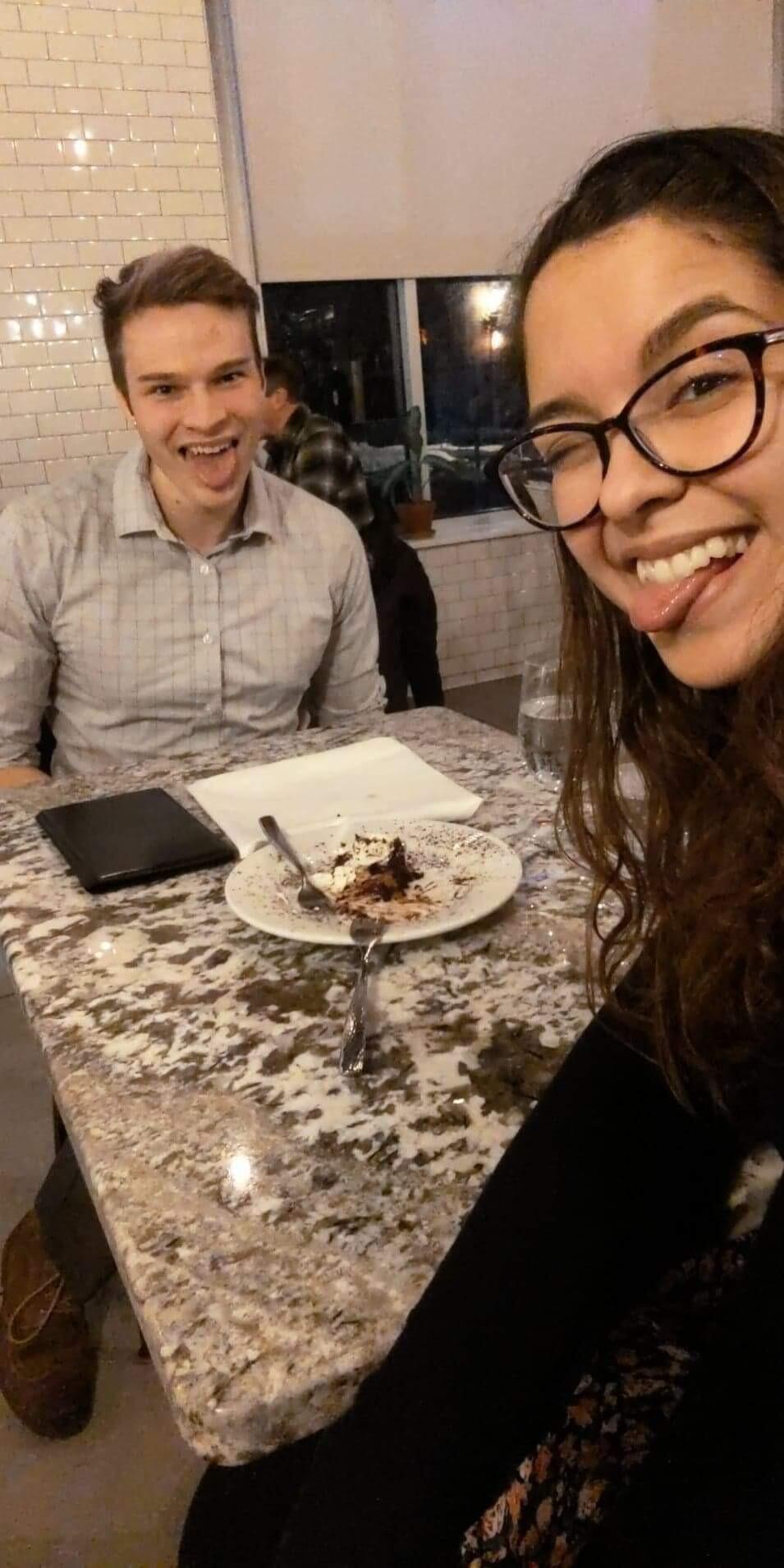 A late Valentine's day celebration involved enjoying the frozen beauty of Ithaca waterfalls followed by a gorgeous date to Coltivare with an incredible chocolate dessert.