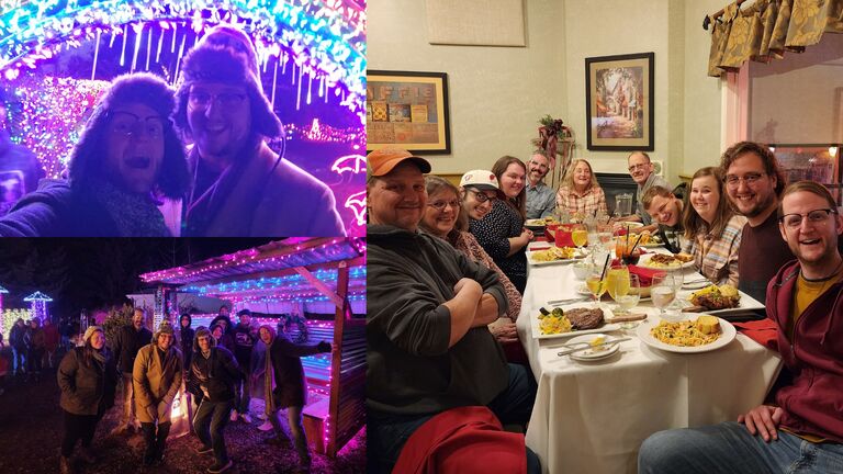 The Hurlbut Family Christmas Trip, Oregon Garden lights included.